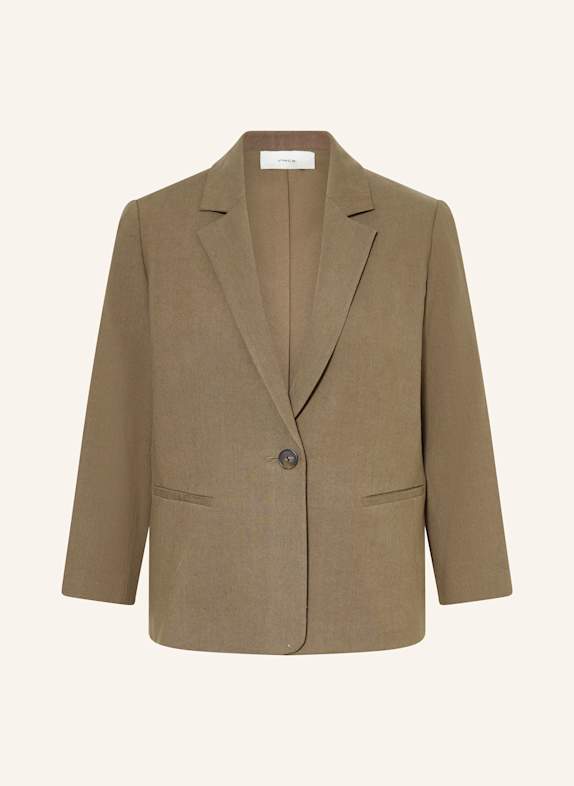 VINCE Blazer mit Leinen OLIV