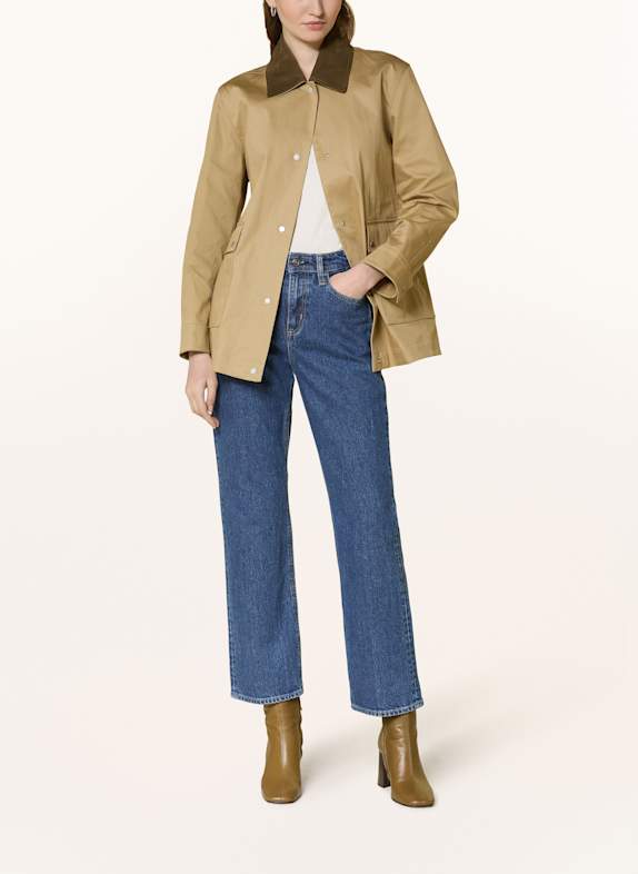 VINCE Jacke mit Leder CAMEL