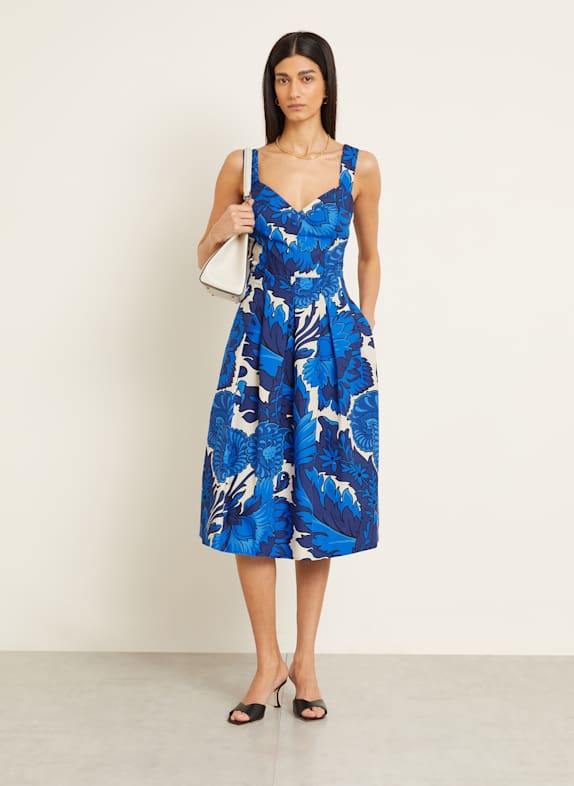 ETRO Kleid DUNKELBLAU / BLAU / CREME