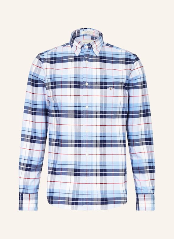 GANT Hemd Regular Fit HELLBLAU/ BLAU/ ROT