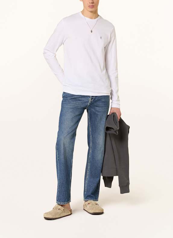 ALLSAINTS Tricou cu mânecă lungă BRACE ALB