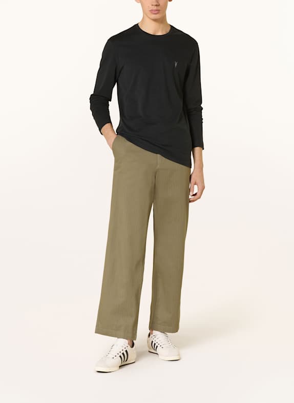 ALLSAINTS Tricou cu mânecă lungă BRACE NEGRU