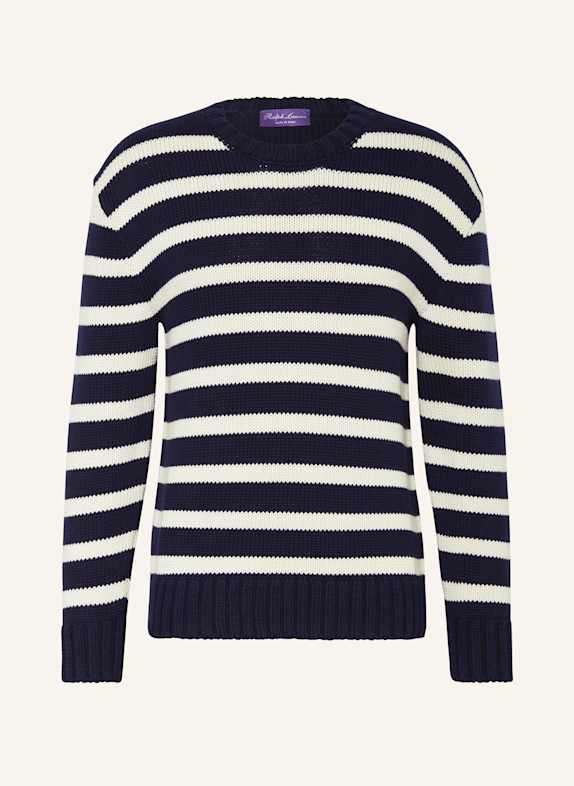 RALPH LAUREN PURPLE LABEL Pullover DUNKELBLAU/ ECRU