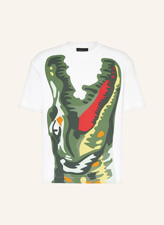 LACOSTE T-Shirt WEISS/ GRÜN/ ROT