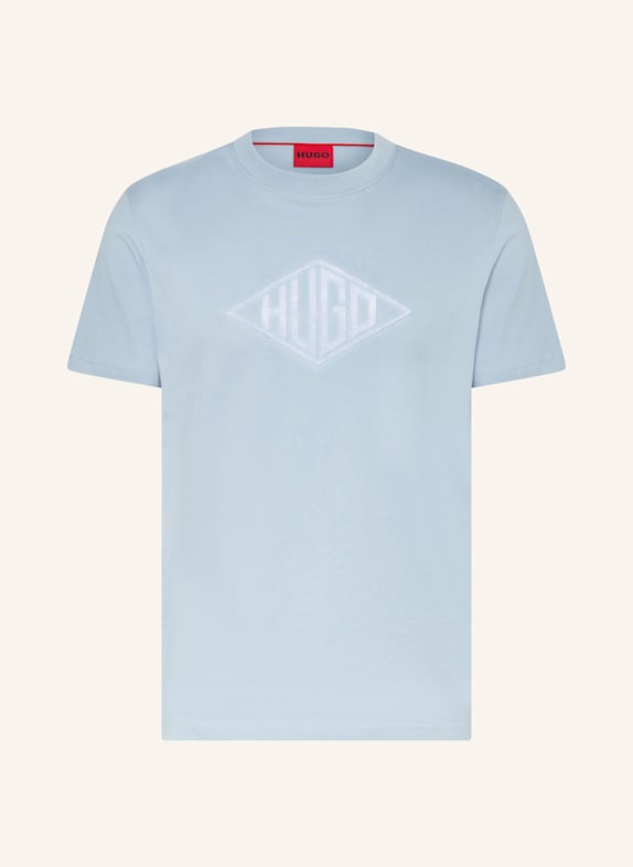 HUGO T-Shirt DALENDI HELLBLAU/ WEISS