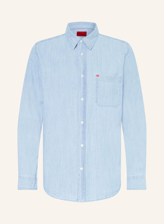HUGO ERILLO oversized fit shirt in a denim look LIGHT BLUE