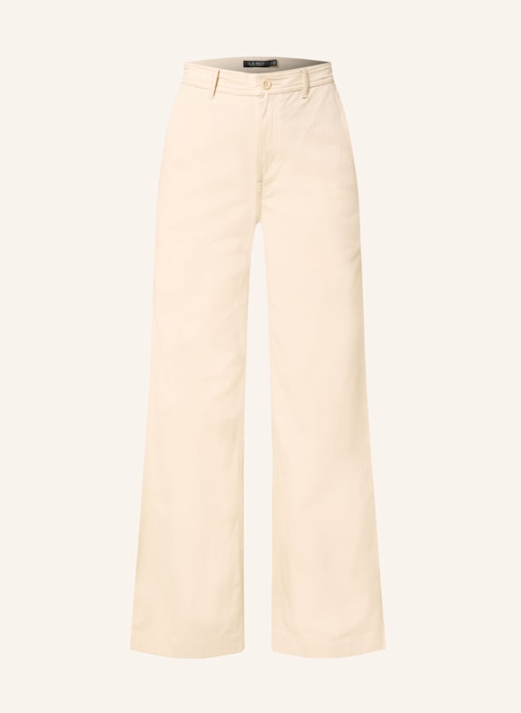 polka-dot print sheath dress Wide leg trousers 004 IVORY BEIGE