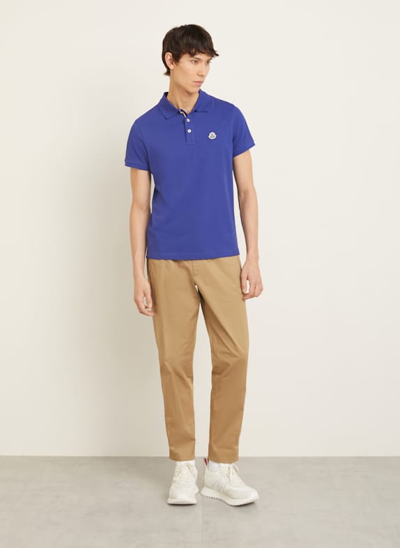 MONCLER Piqué poloshirt DONKERBLAUW