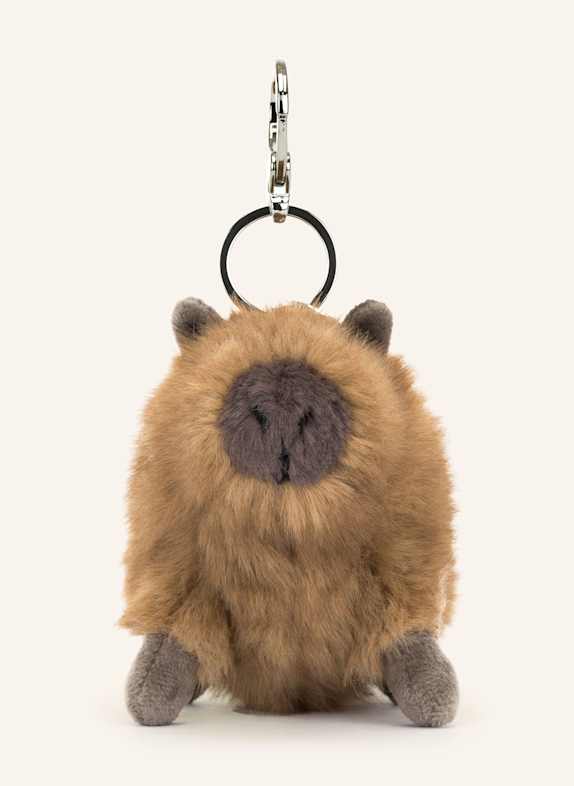 Jellycat Brelok i zawieszka do torby CLYDE CAPYBARA JASNOBRĄZOWY
