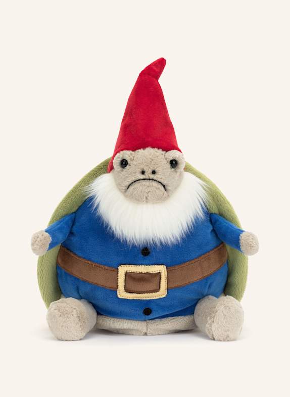 Jellycat Pluszowa zabawka żółw TIMMY TURTLE GARDEN GNOME SZAROBRĄZOWY/ NIEBIESKI/ JASNOZIELONY