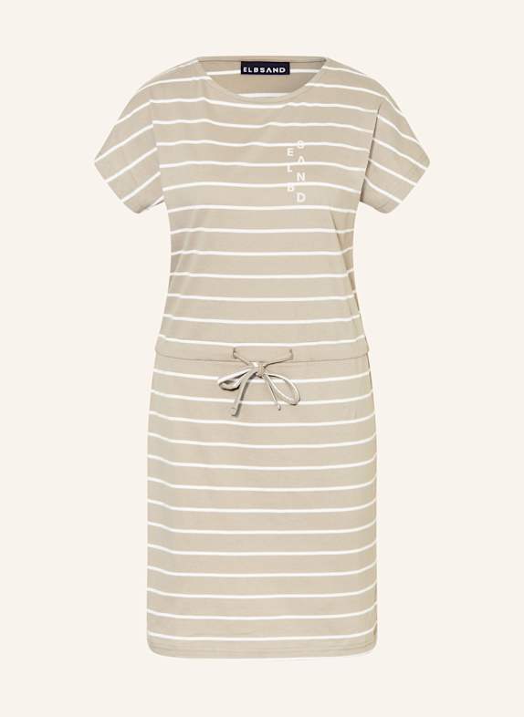 ELBSAND Kleid SELLVIE GRAU/ WEISS