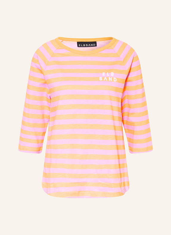 ELBSAND Shirt CELINA mit 3/4-Arm ORANGE/ ROSA