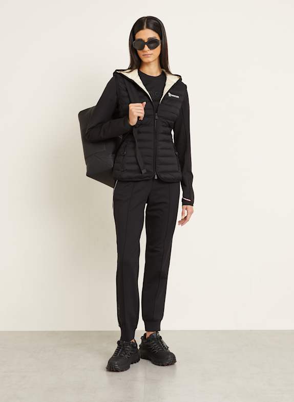 MONCLER GRENOBLE Doudoune légère en mélange de matières NOIR