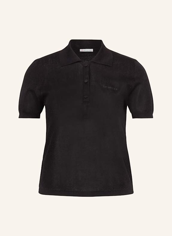 MONCLER Strick-Poloshirt SCHWARZ