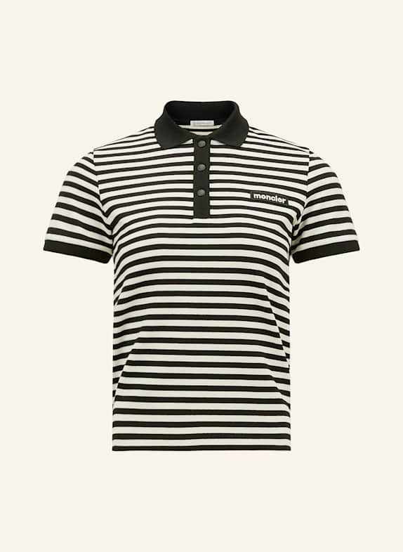 MONCLER Koszulka polo z dżerseju CZARNY/ ECRU