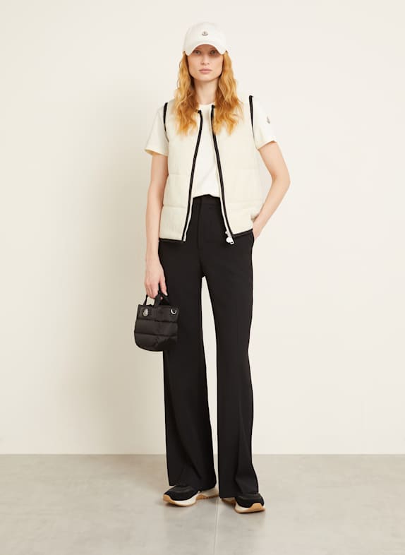 MONCLER Gilet matelassé en tissu éponge ÉCRU