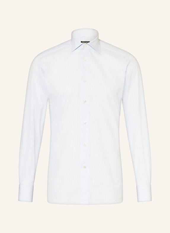 ZEGNA Hemd TROFEO Slim Fit HELLBLAU/ WEISS