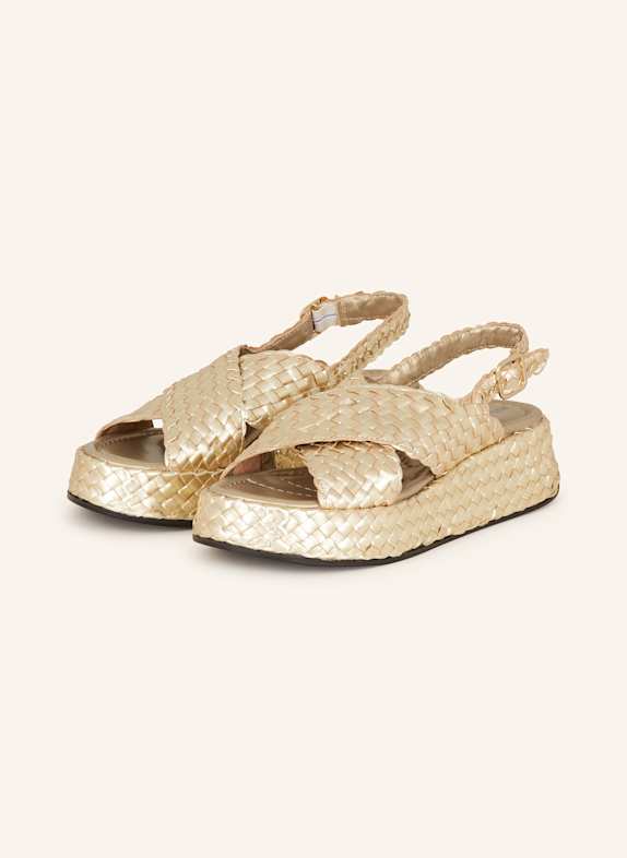 PONS QUINTANA Plateau-Sandalen GOLD