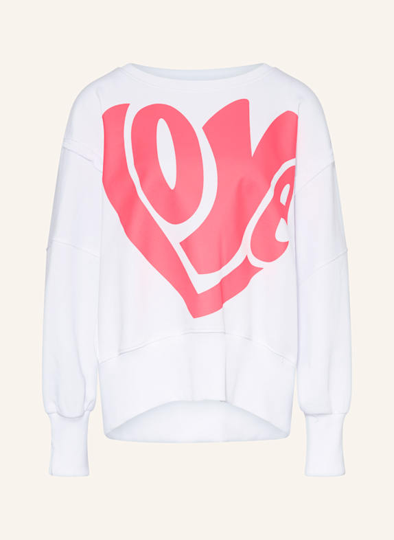 miss goodlife Oversized sweatshirt WHITE/ NEON RED