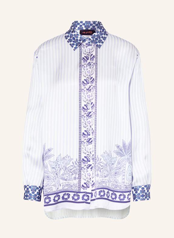miss goodlife Satin shirt blouse LIGHT BLUE/ WHITE/ BLUE