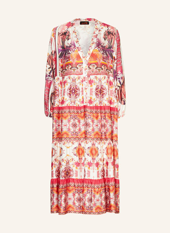 miss goodlife Satinkleid PINK/ WEISS/ ORANGE