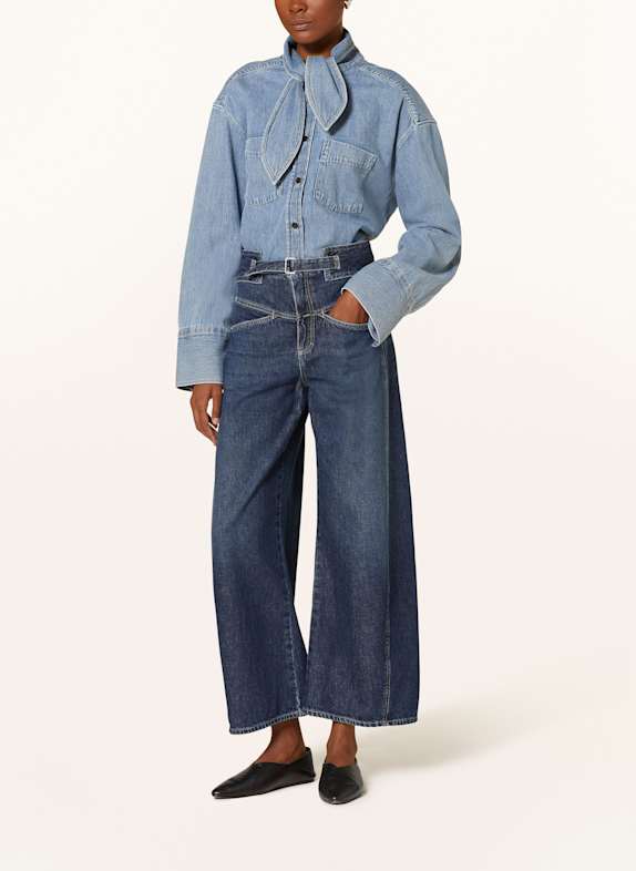CLOSED Slipsbluse i jeanslook LYSEBLÅ