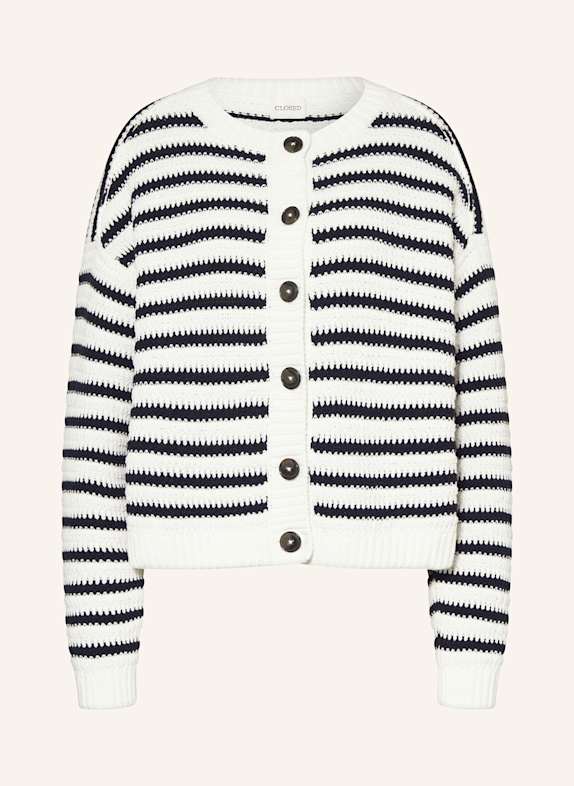 CLOSED Strickjacke WEISS/ SCHWARZ