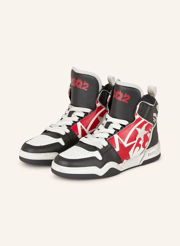DSQUARED2 Sneaker SPIKER SCHWARZ/ ROT/ WEISS