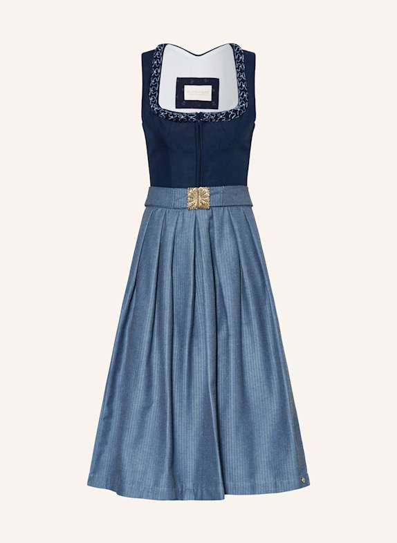 AlpenHERZ Leinendirndl AMANDO DUNKELBLAU/ HELLBLAU
