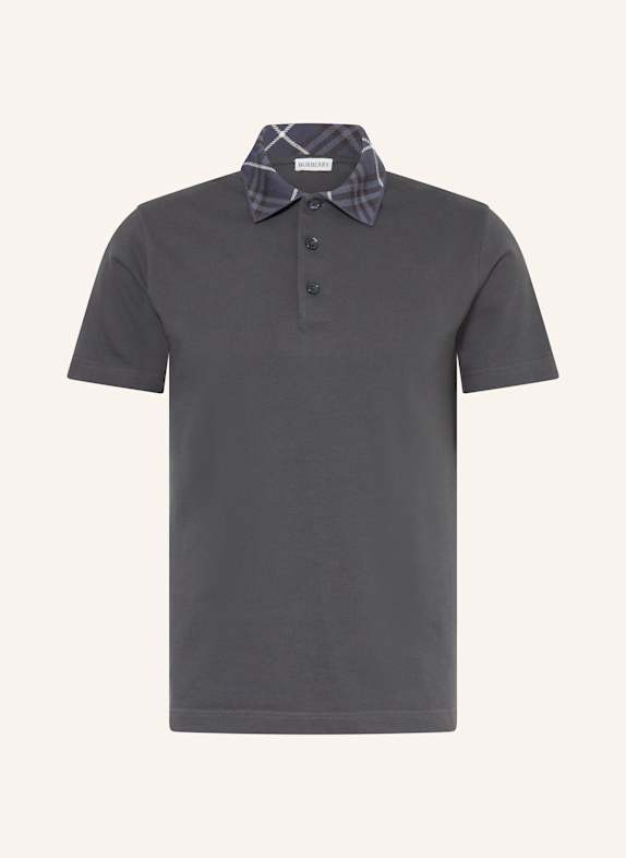 BURBERRY Piqué-Poloshirt DUNKELGRAU