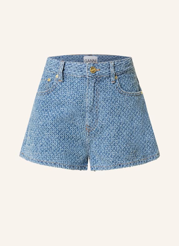 GANNI Denim shorts 566 MID BLUE STONE