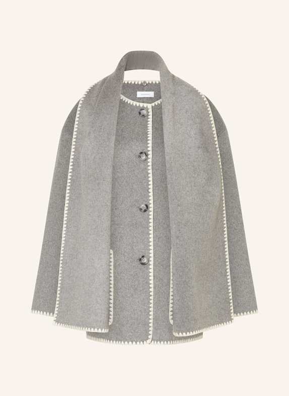 darling harbour Jacke mit abnehmbarem Schal LIGHT GREY