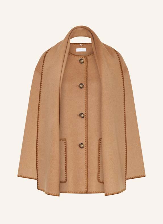 darling harbour Jacke mit abnehmbarem Schal CAMEL