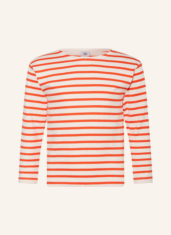 PETIT BATEAU Longsleeve WEISS/ ORANGE