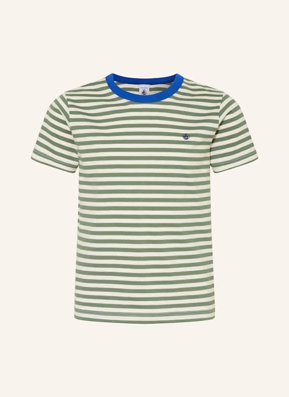 PETIT BATEAU T-Shirt GRÜN/ WEISS