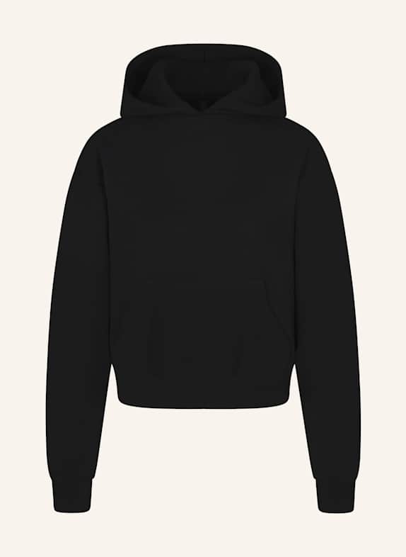 SKIMS Rekreacyjna bluza z kapturem COTTON-FLEECE ONYX