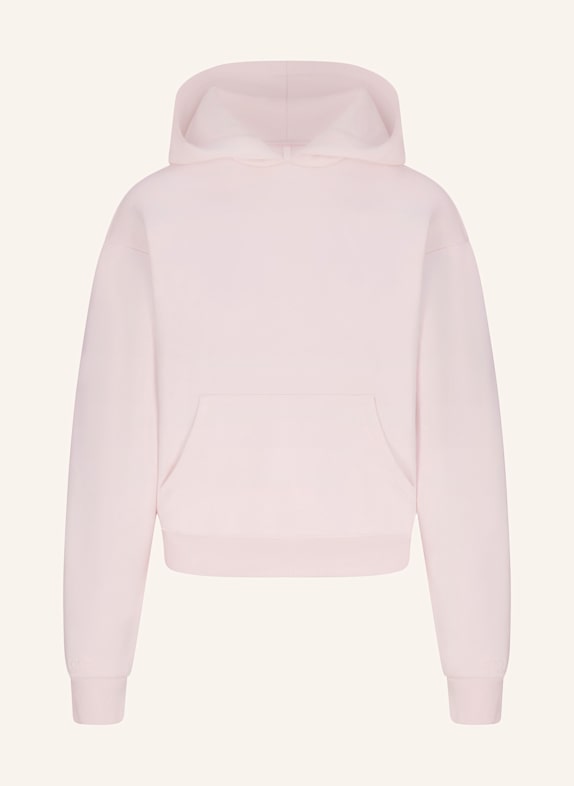 SKIMS COTTON-FLEECE lounge hoodie BARELY PINK