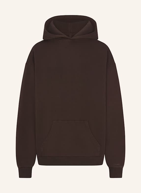 SKIMS Bluza z kapturem rekreacyjna BOYFRIEND FLEECE ESPRESSO