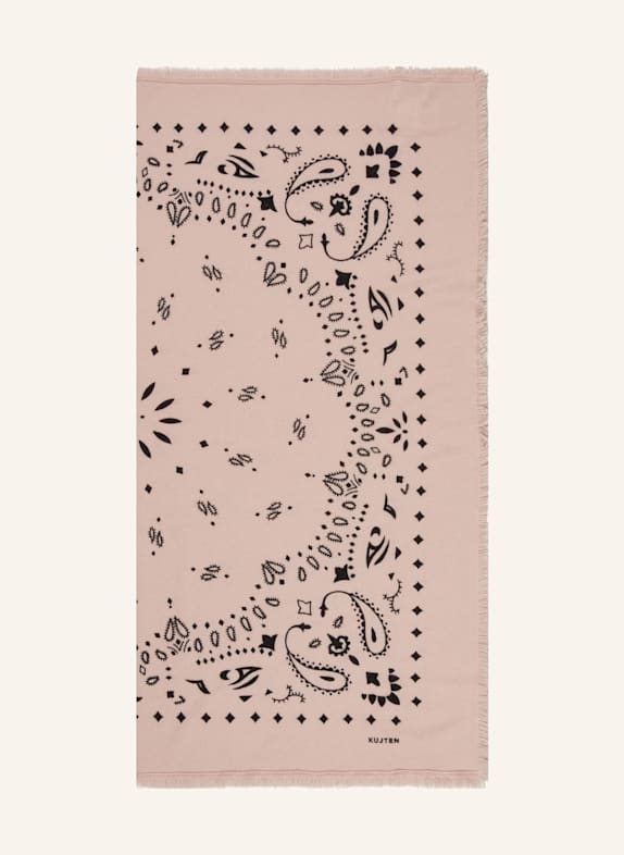 KUJTEN Cashmere-Tuch HACHIKO ROSÉ/ SCHWARZ