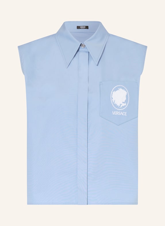 VERSACE Blouse top LIGHT BLUE