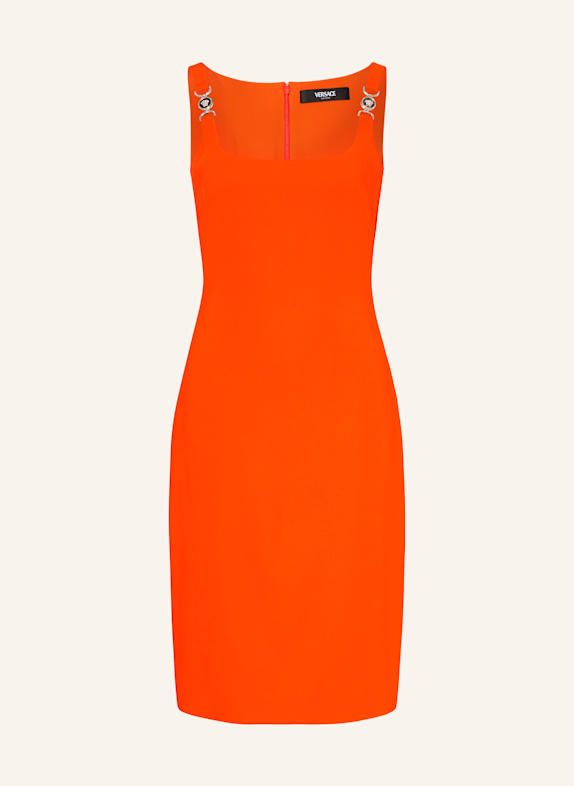 VERSACE Sheath dress ORANGE