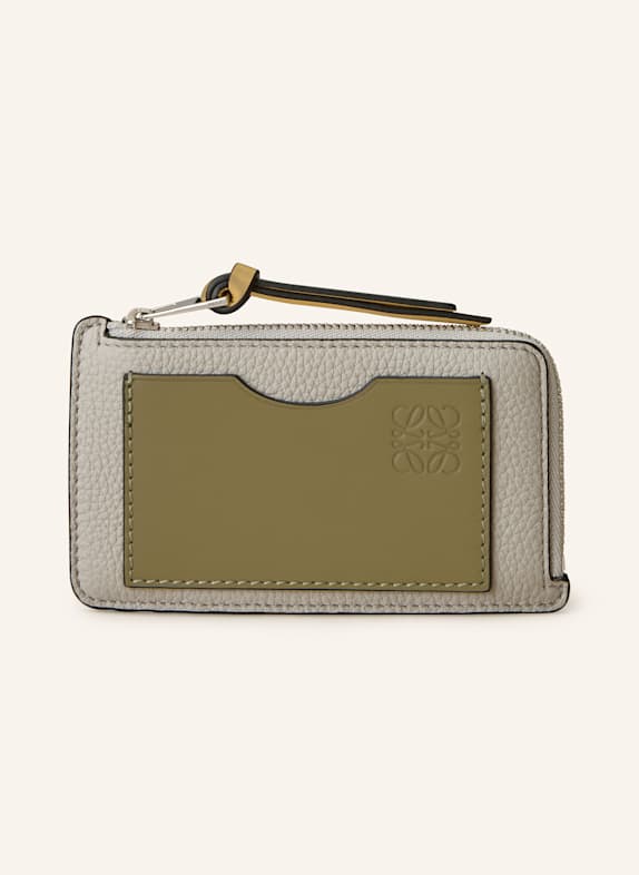 LOEWE Kartenetui HELLGRAU/ OLIV