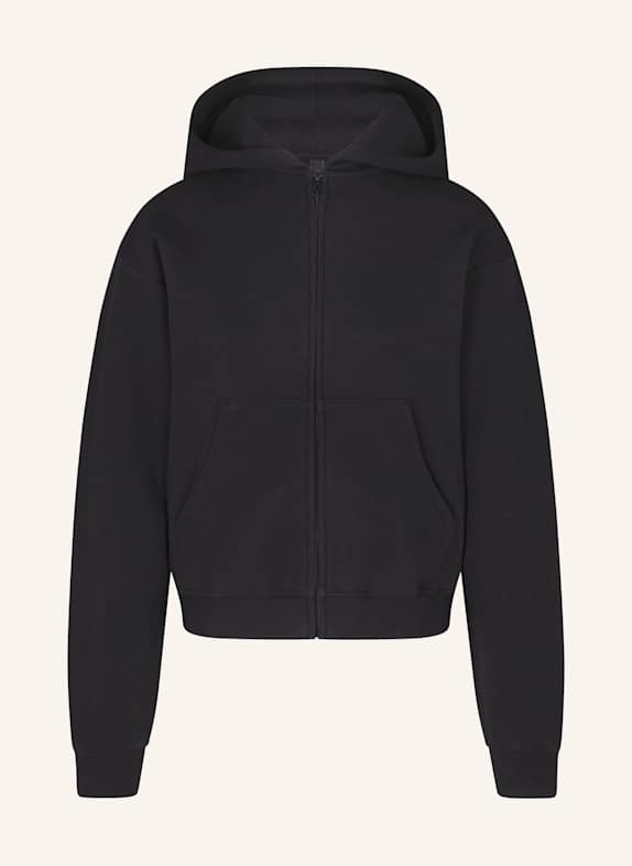 SKIMS Bluza rozpinana rekreacyjna COTTON-FLEECE ONYX