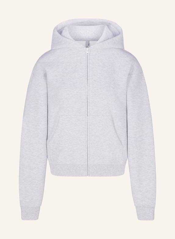 SKIMS Bluza rozpinana rekreacyjna COTTON-FLEECE LIGHT HEATHER GREY