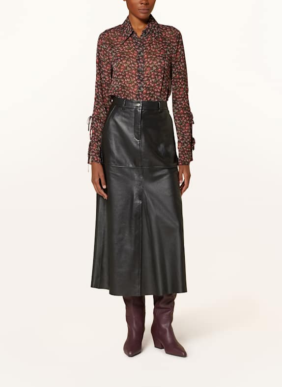 RIANI overhemdblouse DONKERROOD / DONKERPAARS / GROEN