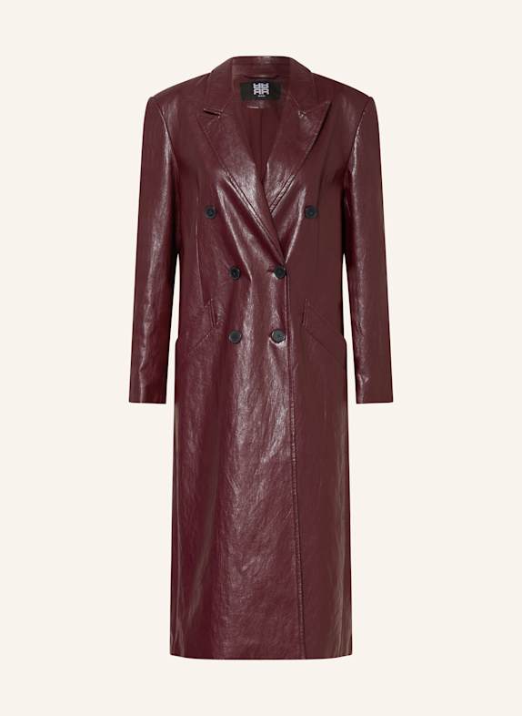 RIANI Mantel in Lederoptik DUNKELLILA