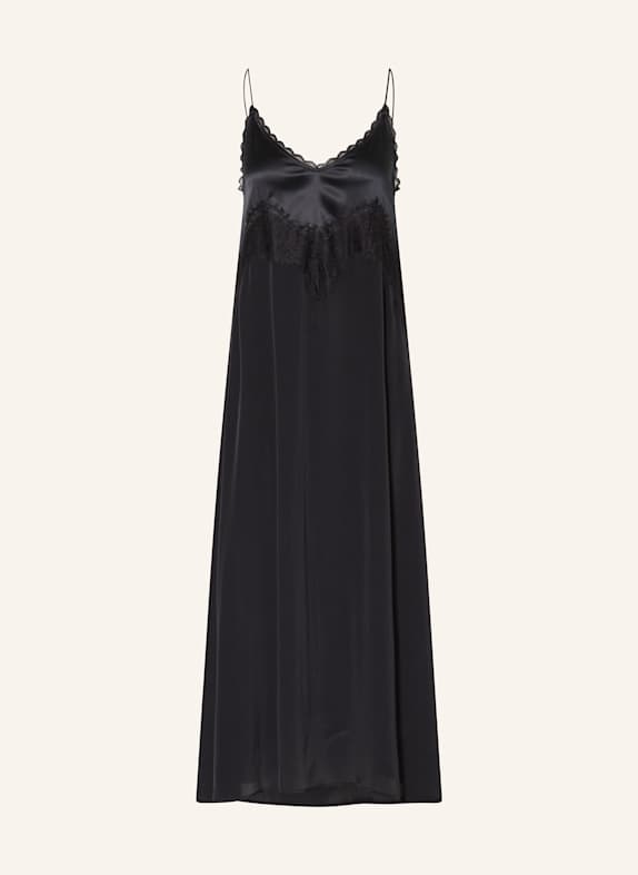 RIANI Kleid mit Seide und Spitze SCHWARZ