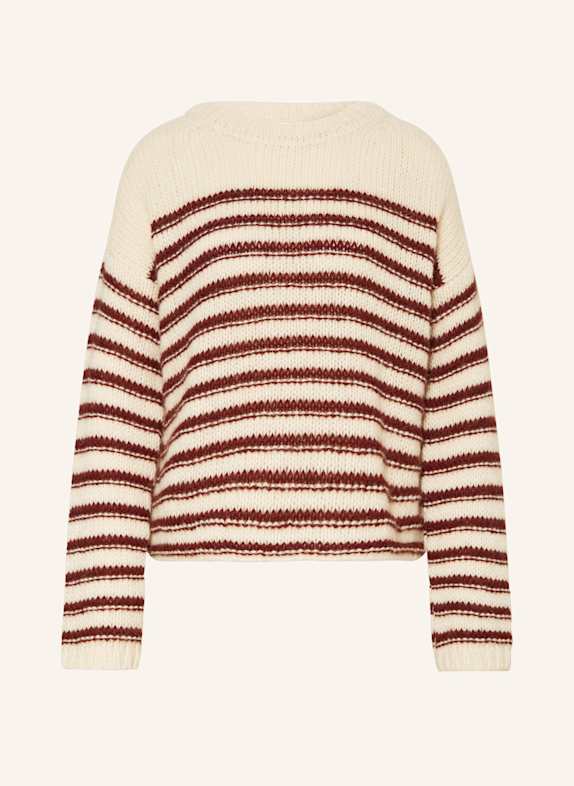 RIANI Pullover mit Alpaka ECRU / DUNKELLILA