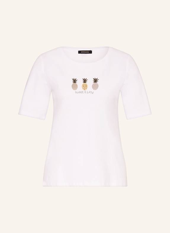 MORE & MORE T-Shirt mit Schmucksteinen WEISS