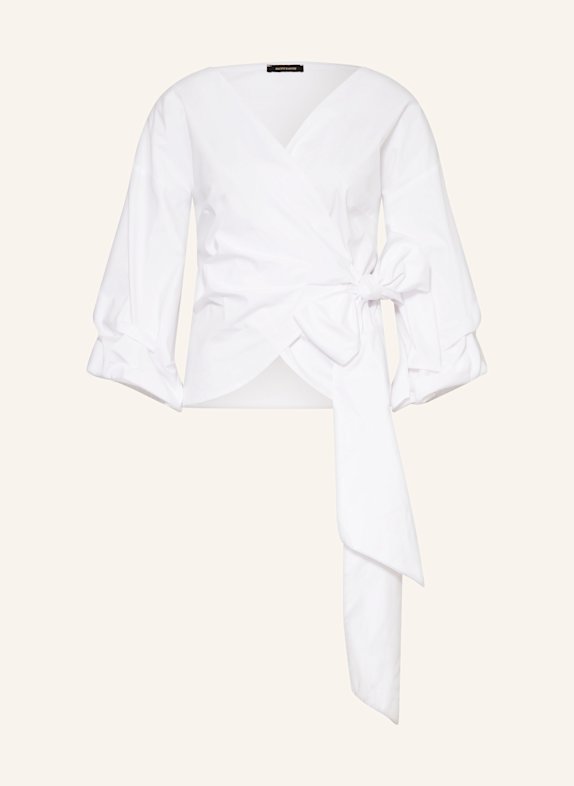 MORE & MORE Wickelbluse mit 3/4-Arm WEISS